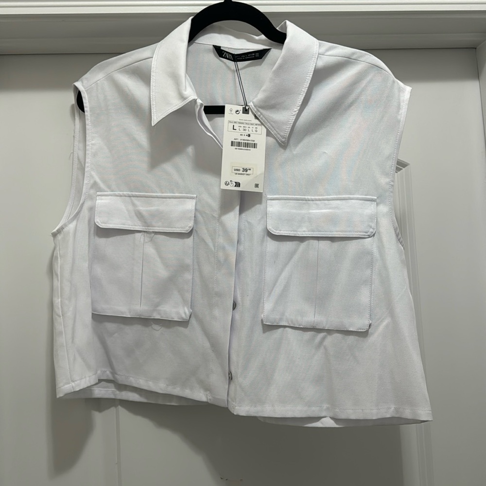 Zara cropped sleeveless top